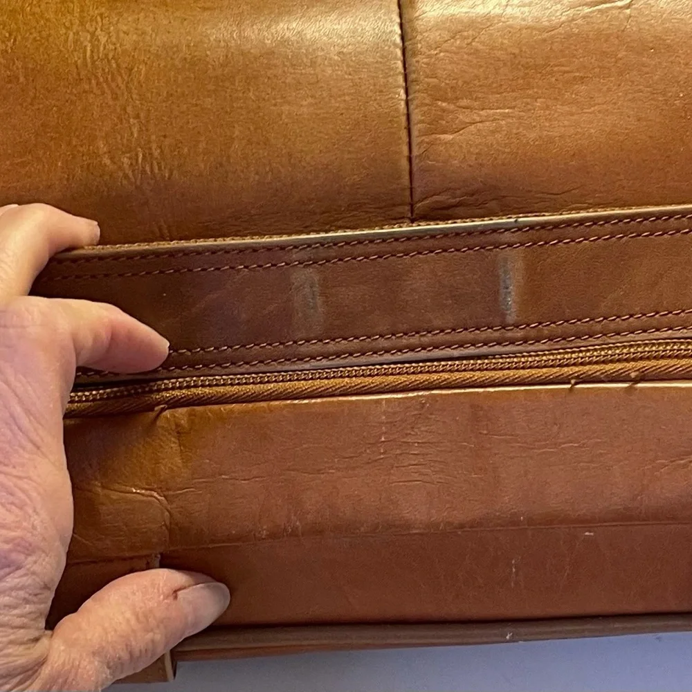 Heritage Briefcase/Laptop Bag leather VTG overnight bag many!! pockets read Desc